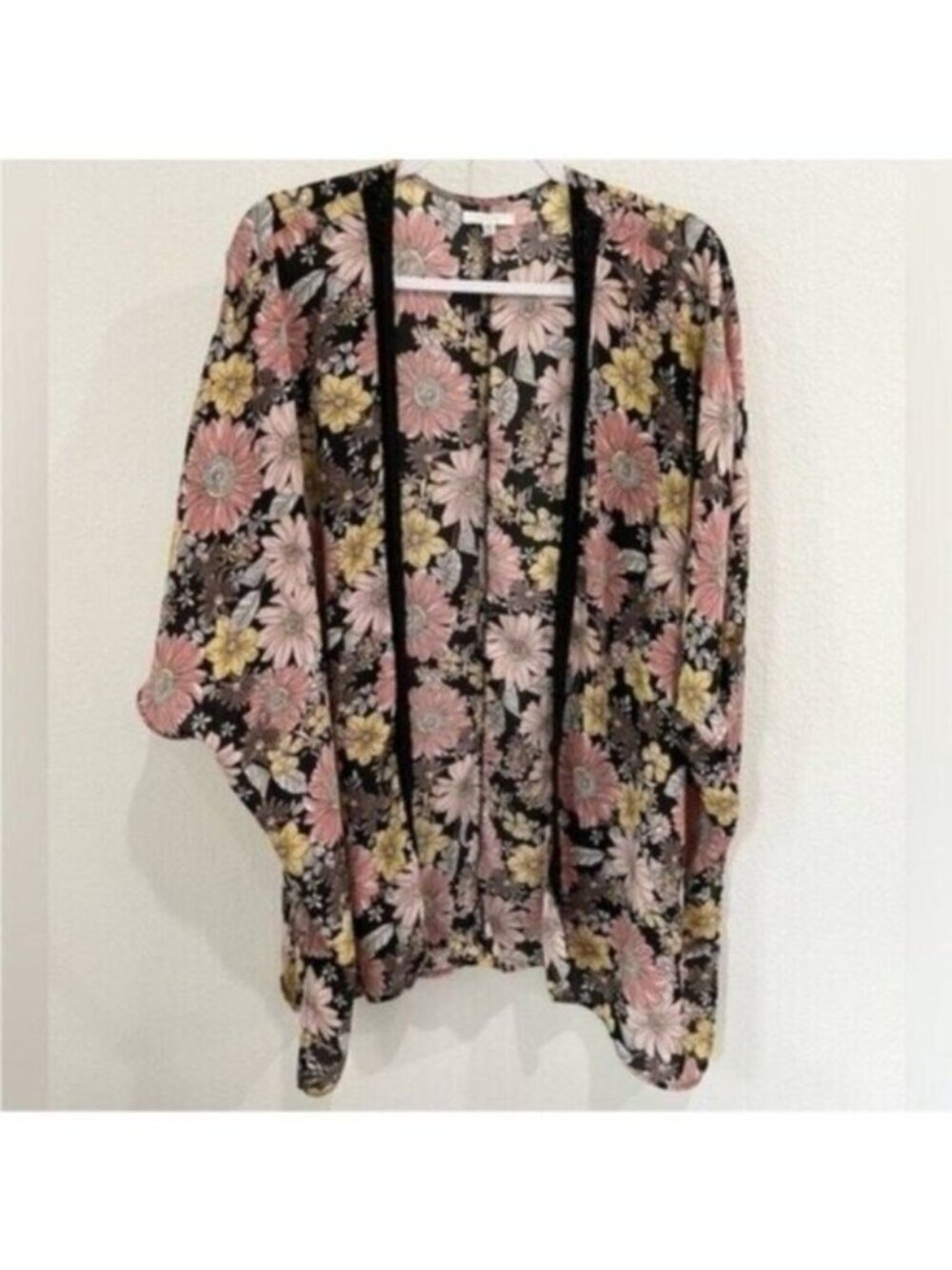 Maurice’s Floral Boho Kimono Lightweight Western Shabby Chic Dark Romantic Goth